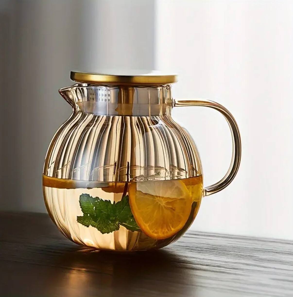 Stripped Pumpkin shape borosilicate cups