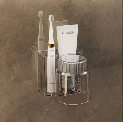 Toothbrush Holder With Mouthwash Cup