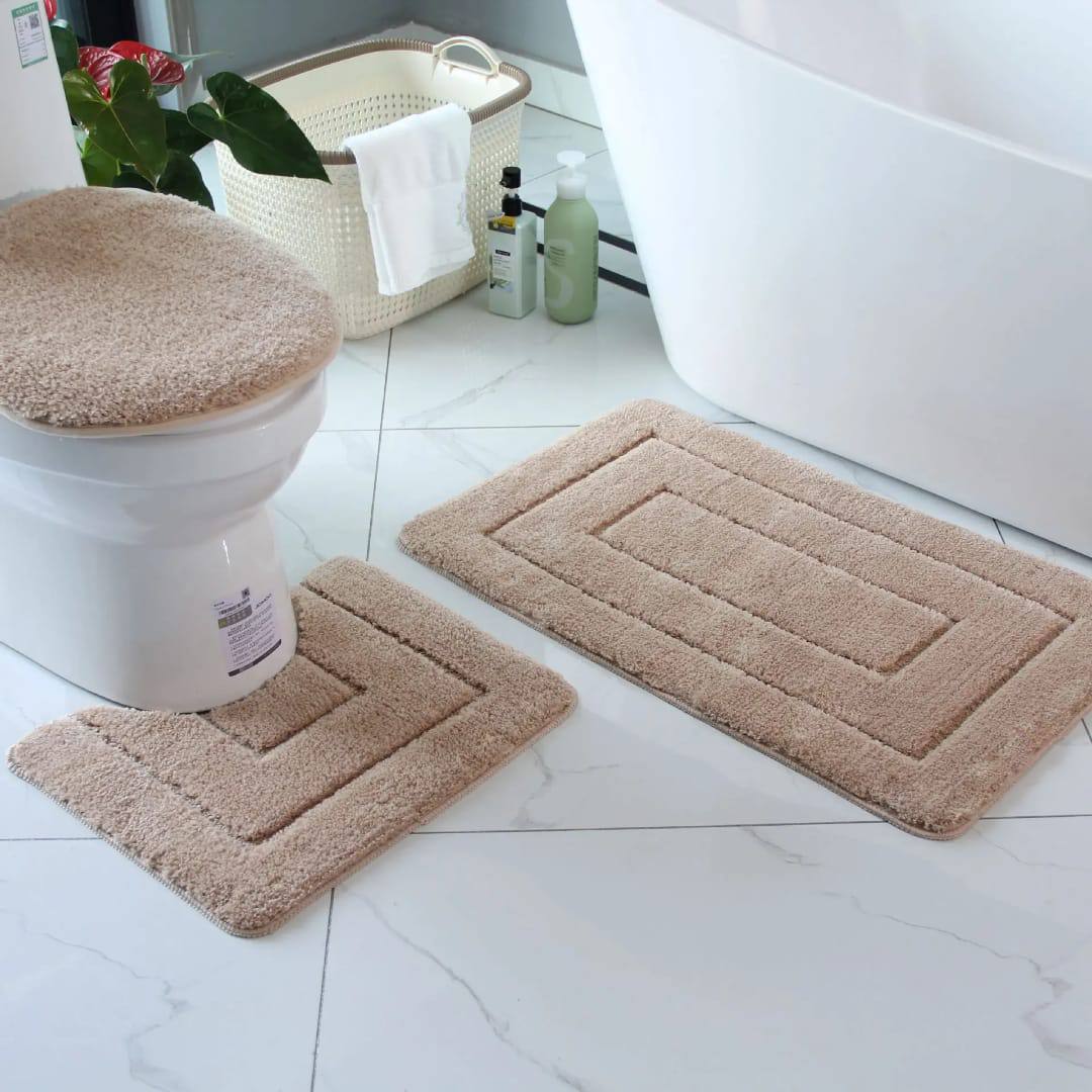3pcs Bathroom mats, super nonslip underside