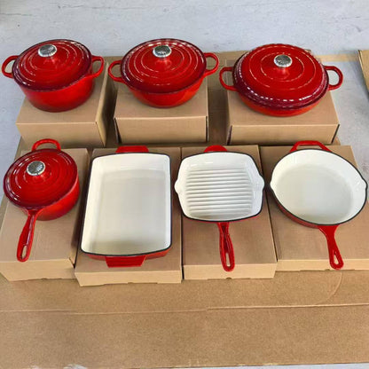 11pcs cast iron cookware