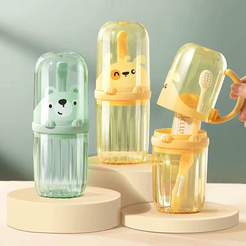 Kids cartoon themed toothbrush/toothpaste holder