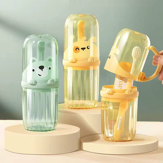 Kids cartoon themed toothbrush/toothpaste holder