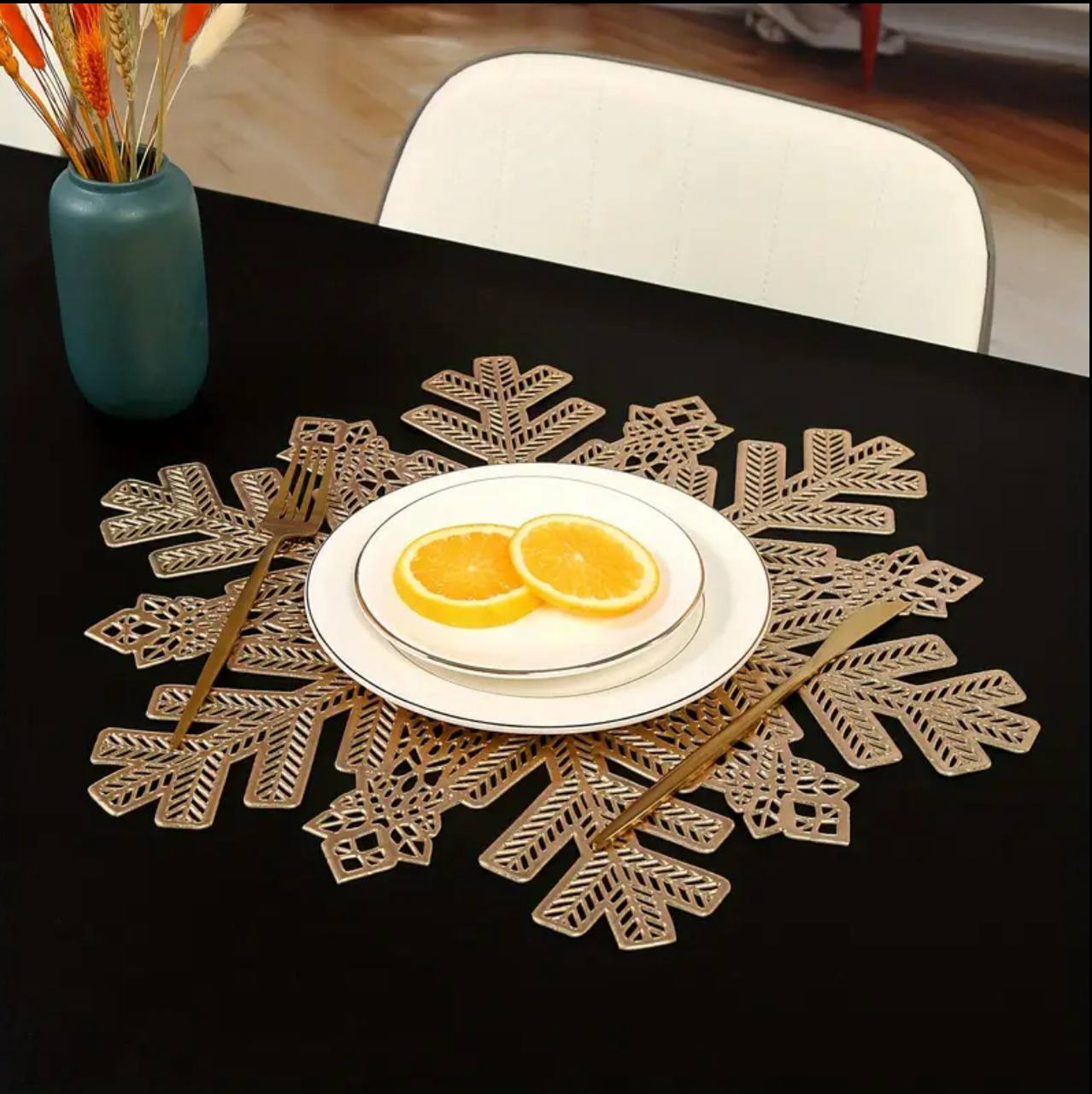 6pc Christmas Snowflake Tablemats set