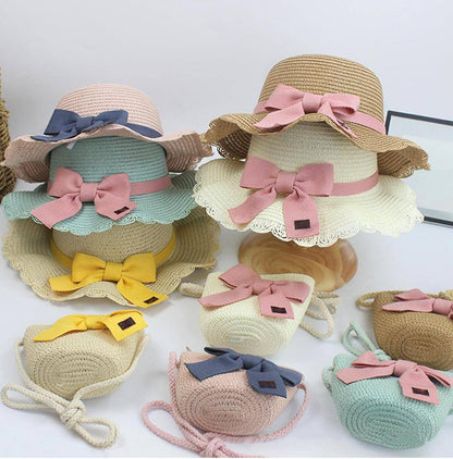 Girls hat+ sling bag casual wear set