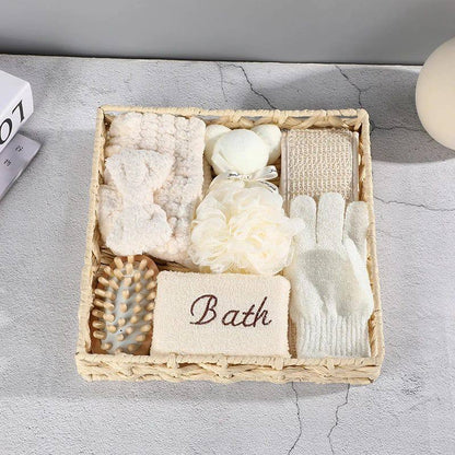 1 Set Spa Gift Cute Bear Basket Bathing Skin Cleaning Kit Spa