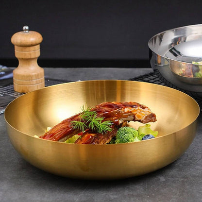 3 Litre Gold Stainless Steel 28cm Ramen Bowl