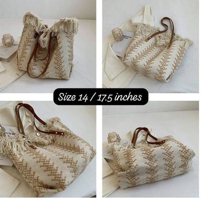 Summer tassel tote bags