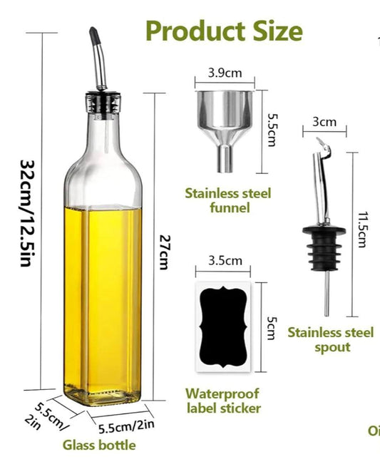 2 in 1 Oil dispenser bottle set