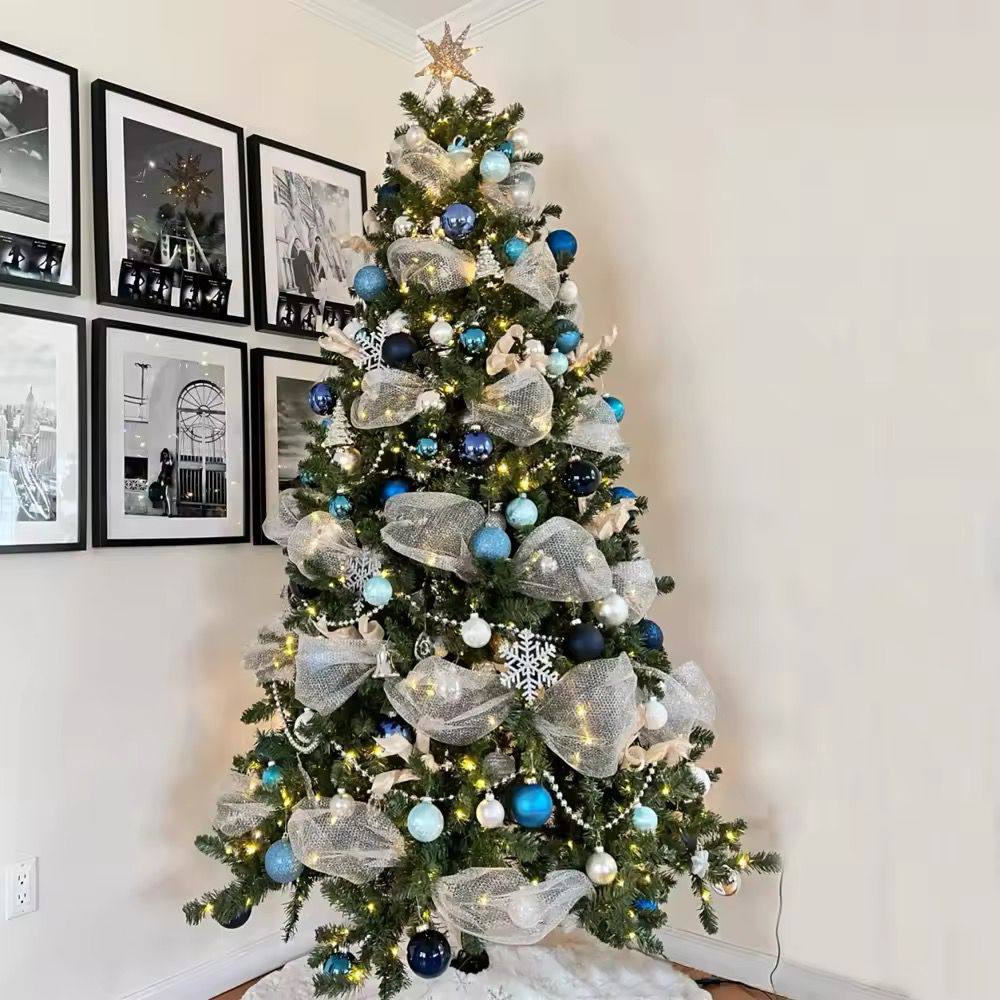 Christmas Ribbon Tree Decoration Mesh Tulle Roll Fabric