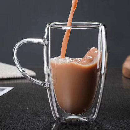 Elegant Double-Walled Glass Design – Keeps beverages hot while the outer layer stays cool to touch.