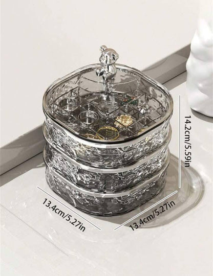 Water ripple rotating jewellery box,