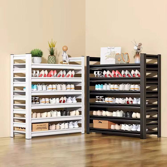 Space saving 5 layer full metallic shoe rack