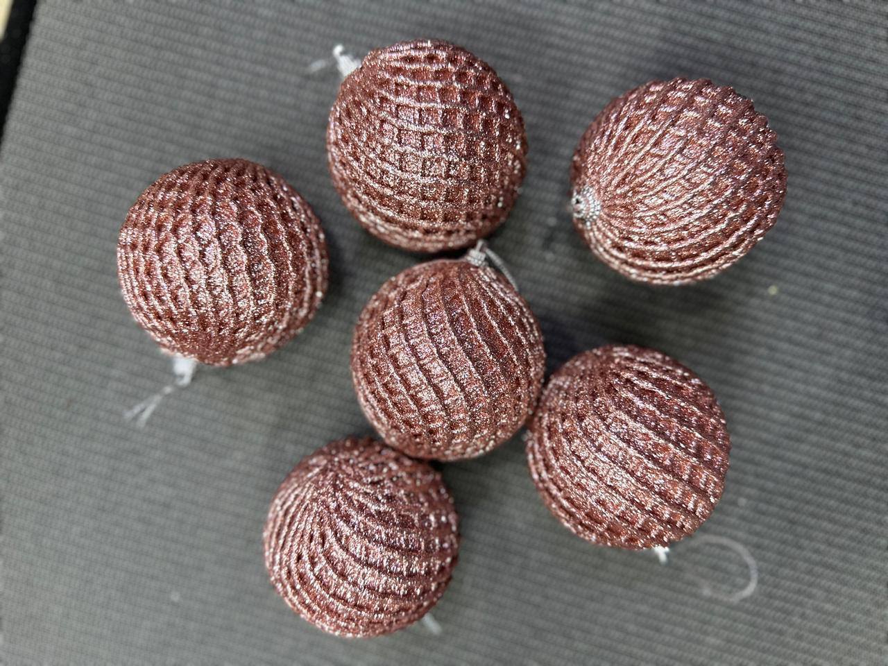 Christmas elegant mesh foam glitter hanging ornaments/ balls for Christmas tree