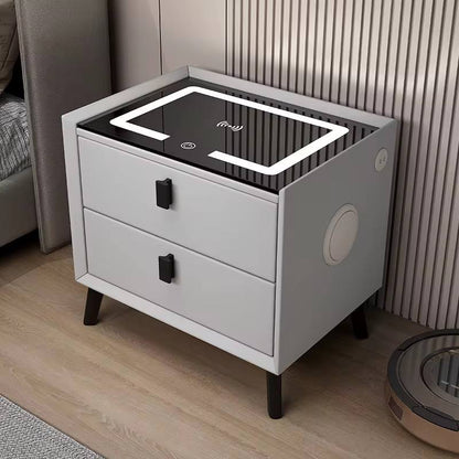 Smart bedside table cabinet with wireless charging Bluetooth