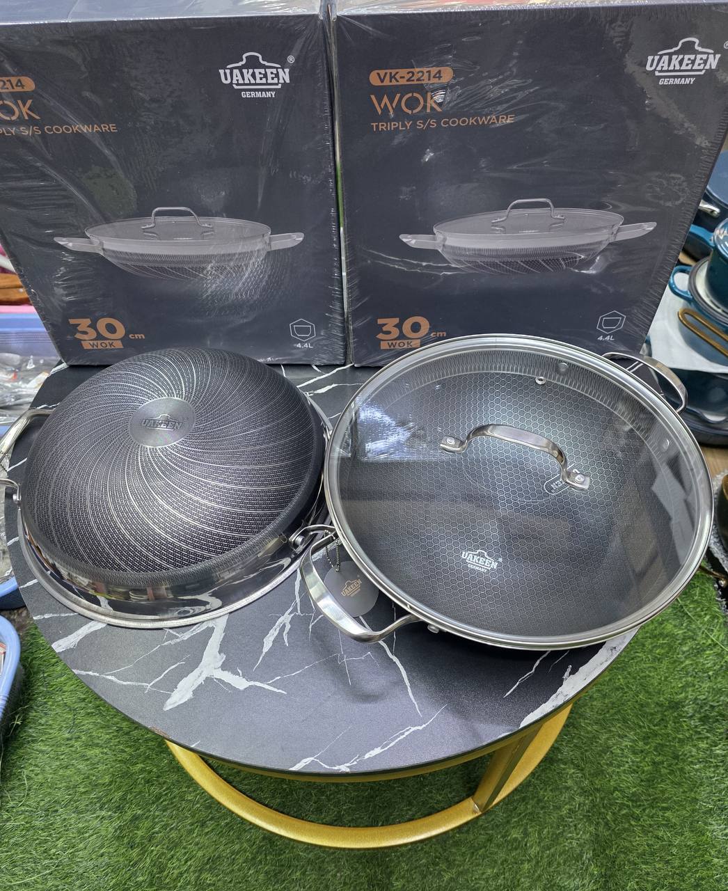 Premium Quality 30 CM WOK PAN* 4.5 Ltrs