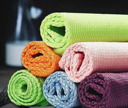 5pcs Fish Scale Microfiber glass Cleaning Cloth