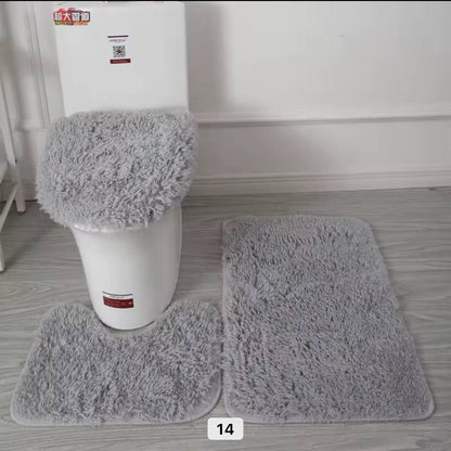 Fluffy 3 in 1 high quality toilet mats