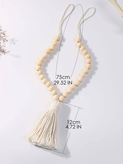 Macrame Curtain Tiebacks Wooden Beads Home Decoration Accessories Decorative Curtain Rope  Aurtain Accessories Boho Home Decor