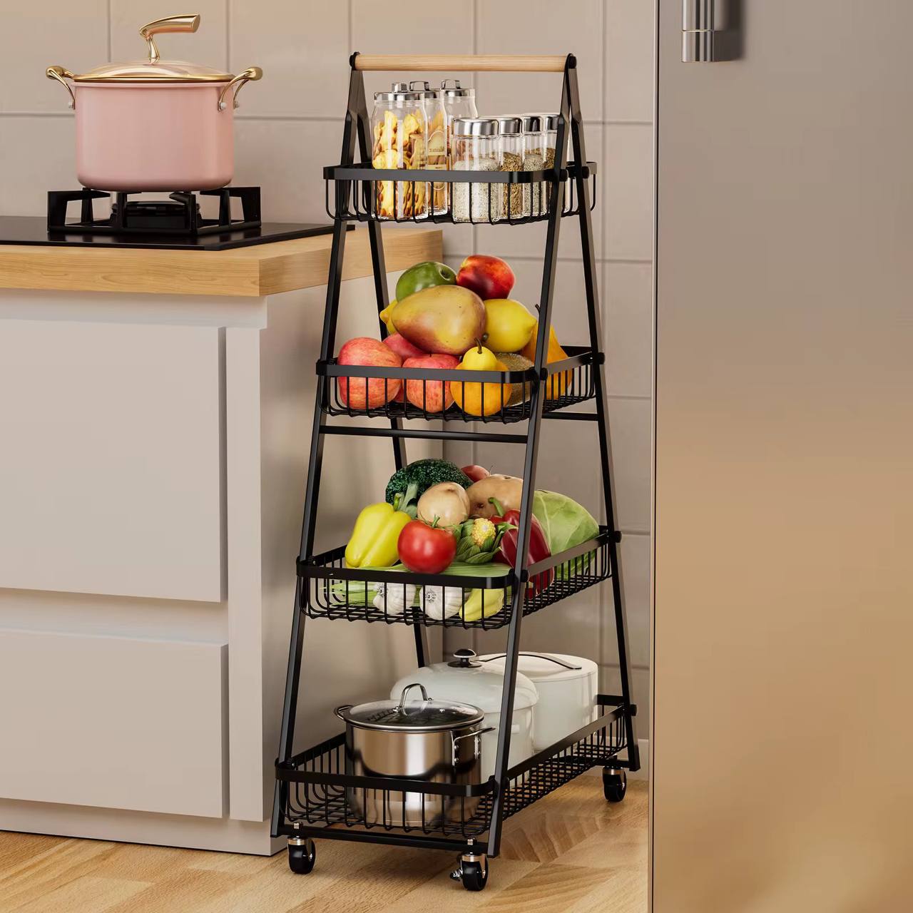 4 layers Multifunctional rack