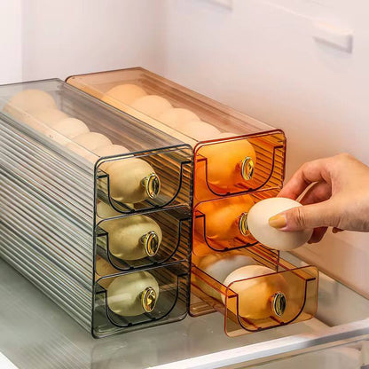 Space saving egg tray .