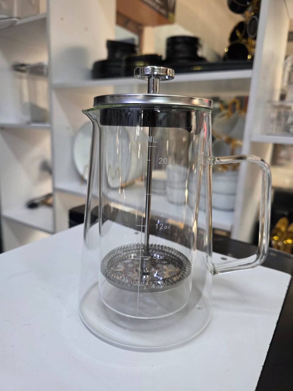 Double walled borosilicate French press coffee maker