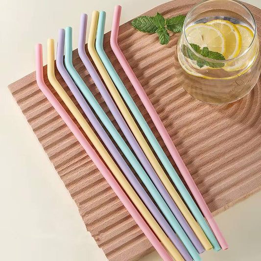 Reusable silicone straws 
4pcs s