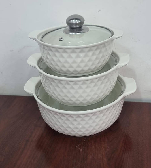 High quality 3in1 ceramic serving dish