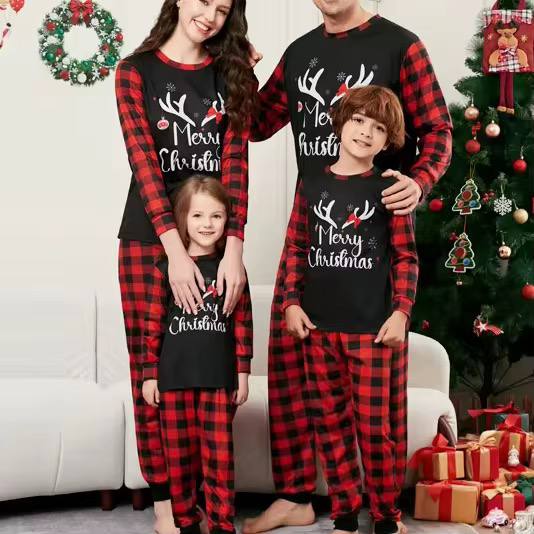 New Family Red matching Christmas pajamas outfi