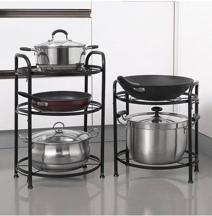 High quality Three layers creative kitchenware organizer  pot rack