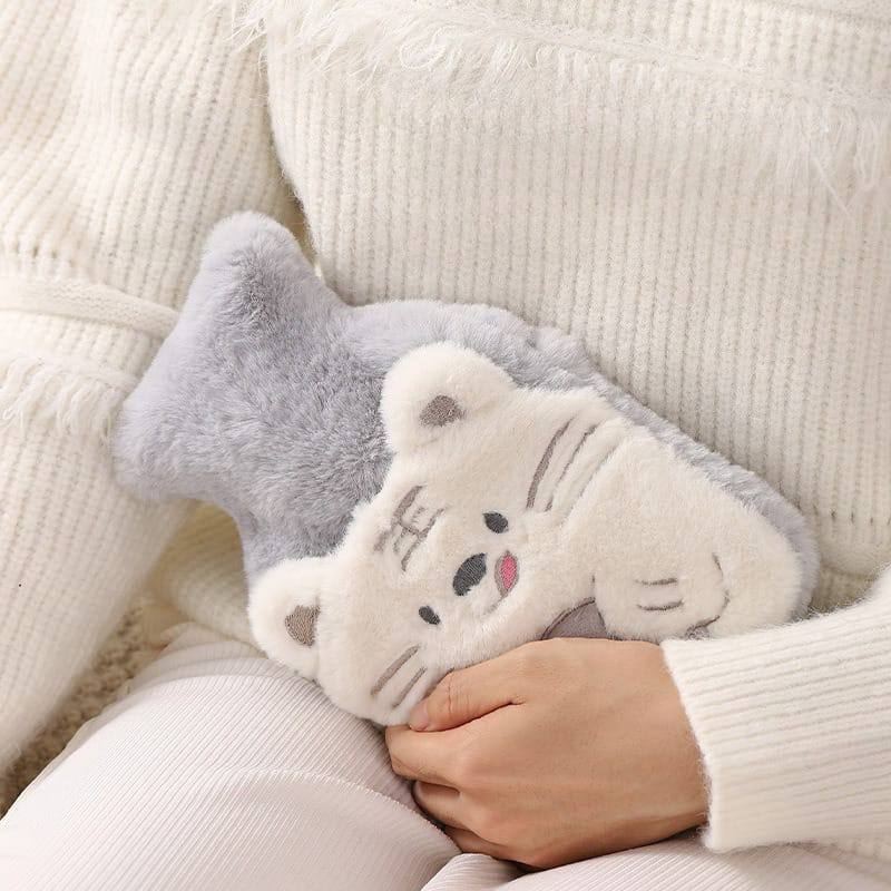 Pocket design hand warmer cute cartoon hot water bottle.