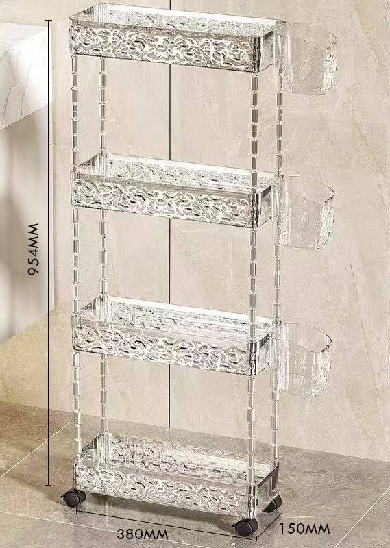 Versatile 3 tier storage cart with wheels