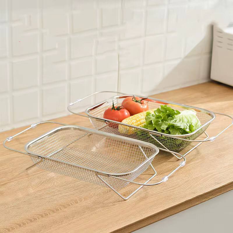 Stainless Steel Expandable Over-The-Sink Colander