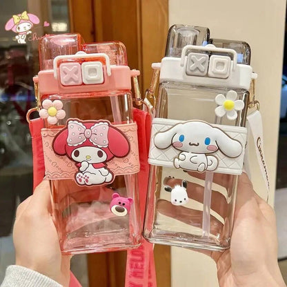 Partitioned Disney Sanrio Melody & Kuromi Double drinking water bottle 520m
