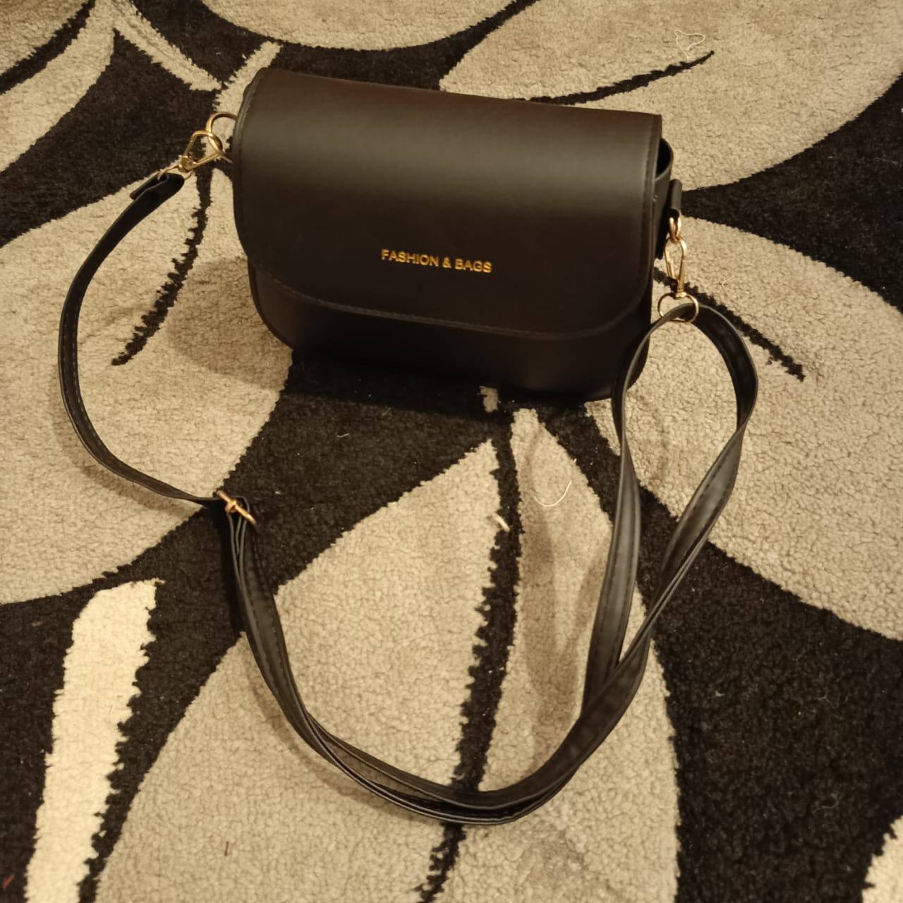 Wide Shoulder Strap Square Crossbody Sling Bag