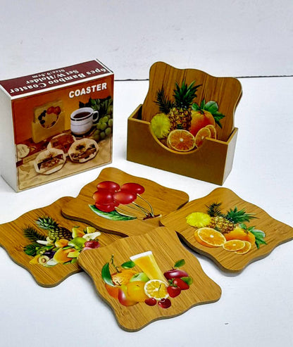 6 pcs Coasters with Stand