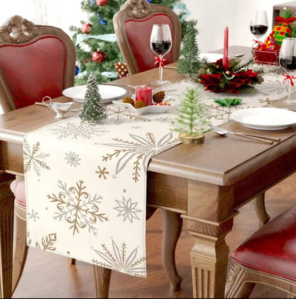 Christmas Table Runner Snowman Gnome Table Cloths Linen Table Runners