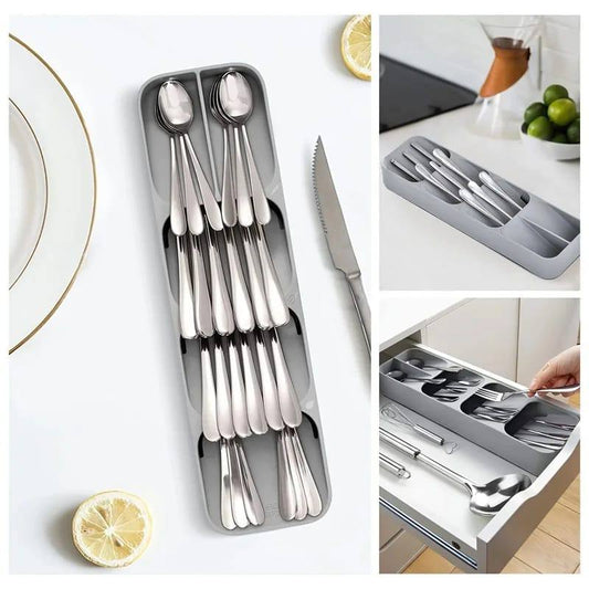 Compact cutlery holder