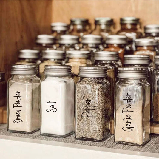 Spice Labels, Pack of 168 Stickers for Storage Jars