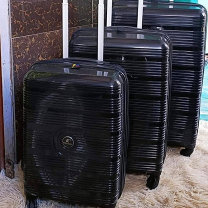 3 in 1 Unbreakable double zip rubber Suitcases(anti theft)