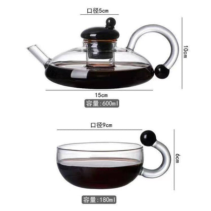 5pcs heat resistant tea set