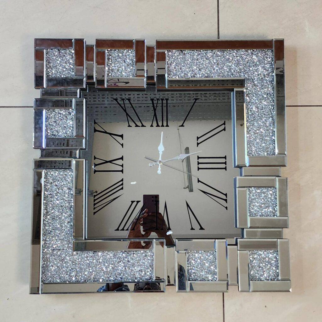 60BY 60CM CRYSTAL WALL CLOCK