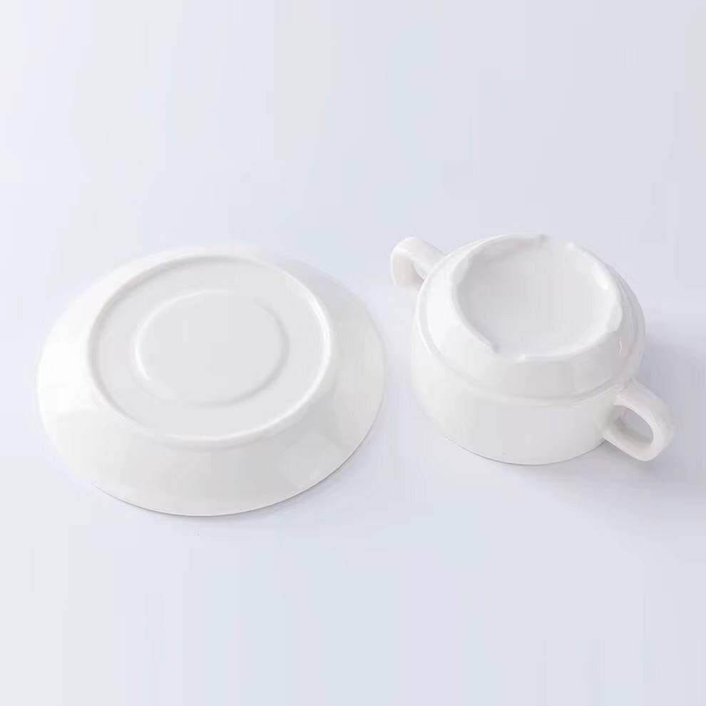 Ceramic  soup bowl with sorcer