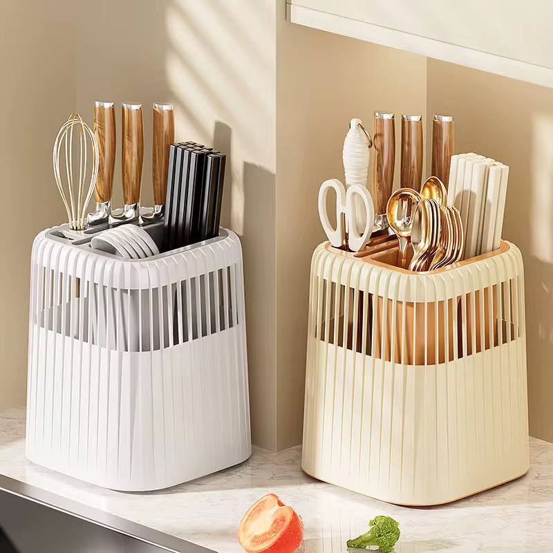 Multi-Functional Rotating Knife & Utensil Rack