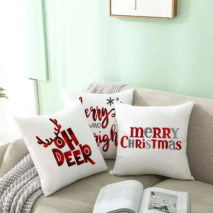 5pc Set Christmas Themed Pillow Covers