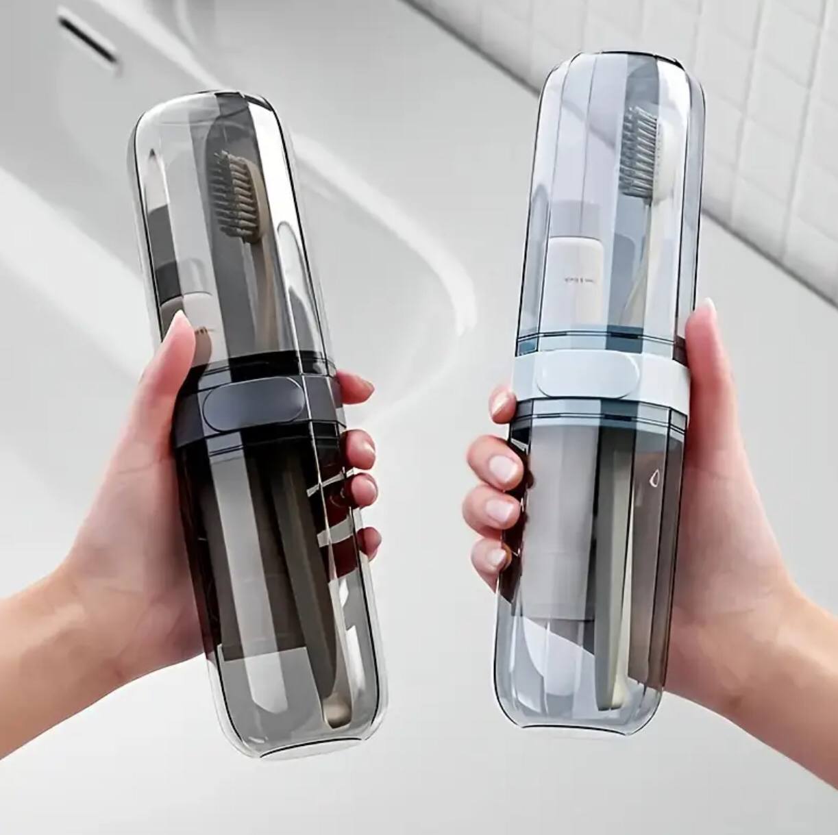 Portable travel toothbrush/toothpaste holders