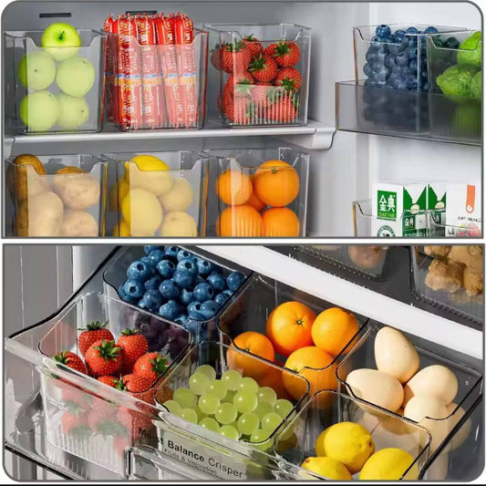 1PCS Refrigerator Side Door Storage Box Food Vegetable Fruit Eggs Fresh Organizer Household Kitchen Fridge Containers Boxes.