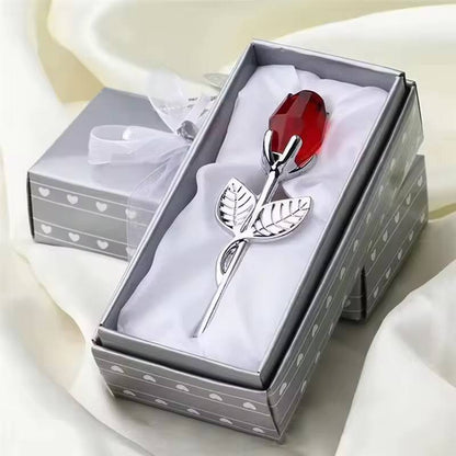 Valentine's day gift crystal glass rose flower