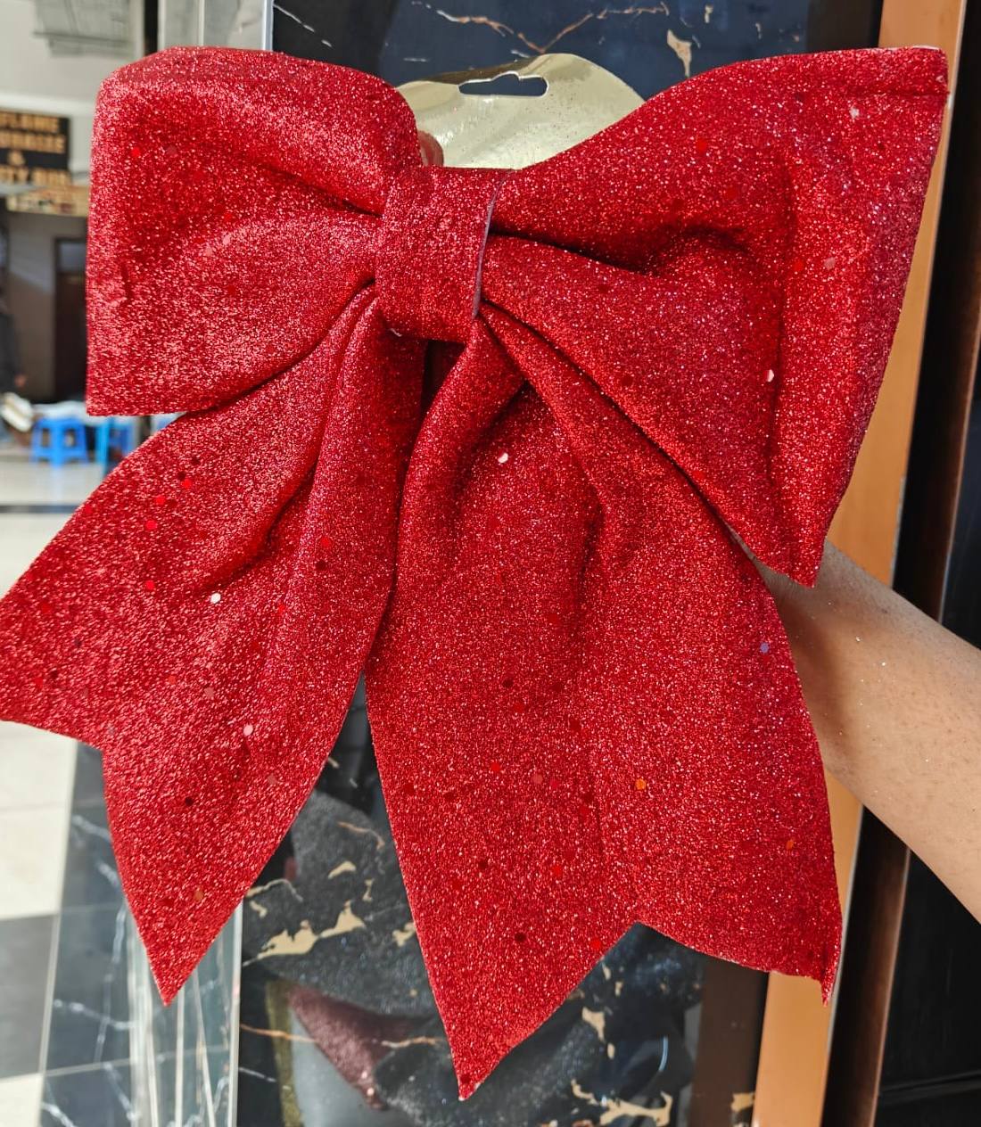 Big size Christmas Glitter Ribbon Bows.