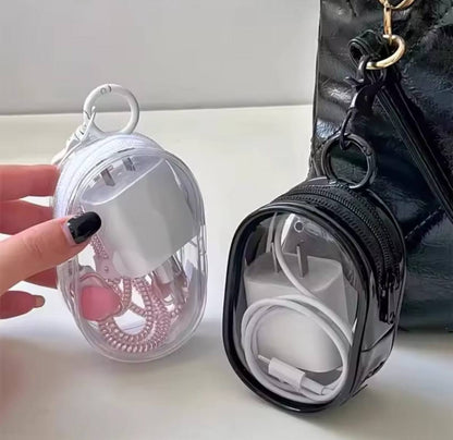Portable Mini Clear Zipper Storage Bag