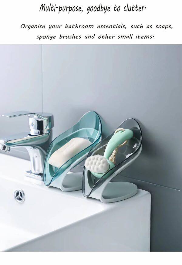 Acrylic Self draining leaf soap holder